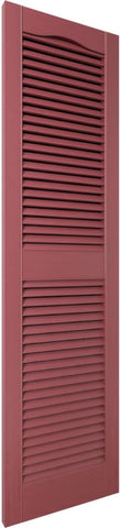 Ekena Millwork Lifetime Vinyl LL1S14X05500WN Standard Cathedral Top Center Mullion, Open Louver Vinyl Shutters, w/Installation Shutter-Lok's & Matching Screws (Per Pair), 14.5""W x 55""H, Wineberry