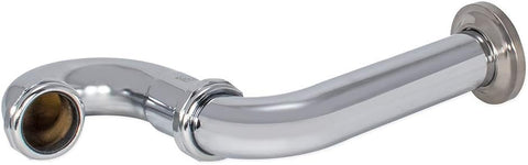 EZ-FLO 1-1/2 Inch P-Trap with Flange, 22-Gauge Brass, Slip Joint Connection, Polished Chrome, 35001