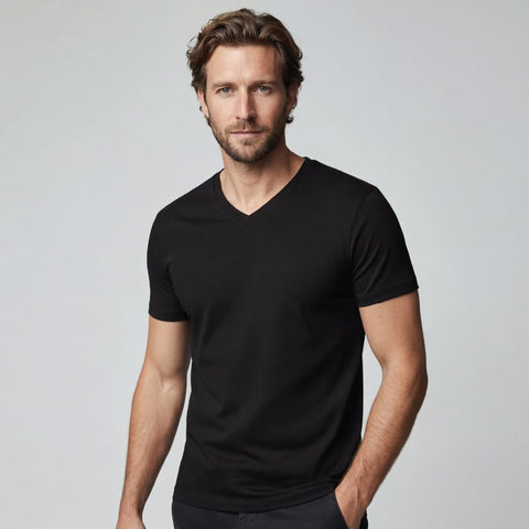 Lands' End Men's V-Neck Undershirt 3 Pack