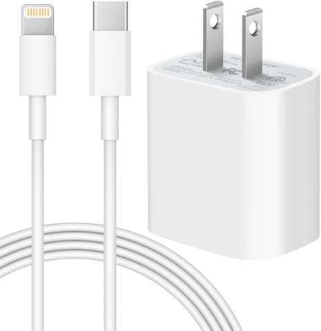 iPhone 14 13 12 Charger Fast Charging 20W USB C Wall Charger with 6FT Cable