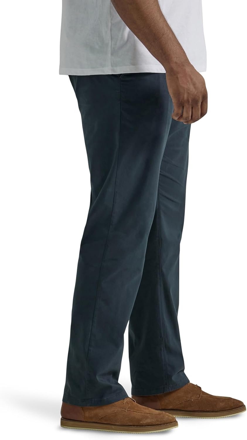 Lee Men's Big & Tall Extreme Motion Flat Front Regular Straight Pant