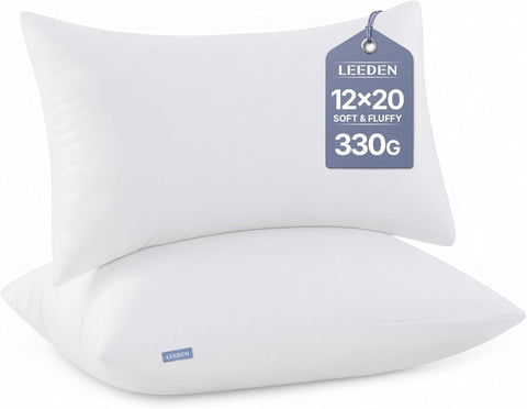 Leeden 12x20 Throw Pillow Inserts Set of 2, Lumbar Pillow Inserts for Couch
