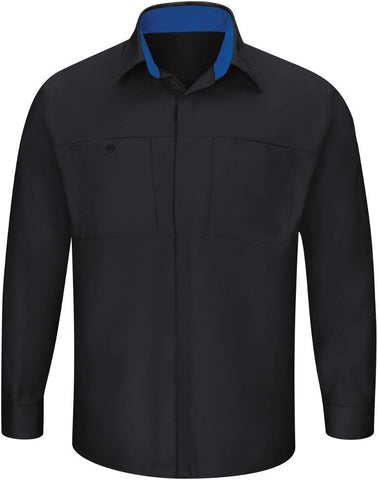 Red Kap Men's Long Sleeve Performance Plus Shop Shirt with Oilblok Technology