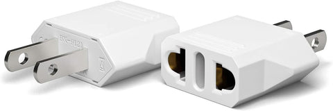 Unidapt European to US Plug Adapter, 220V to 110V Pin Converter, 2-Pack