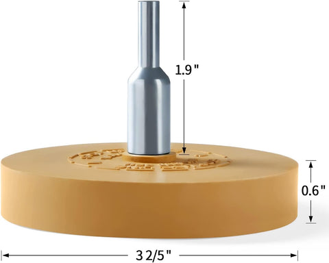 S SATC Decal Eraser Wheel Adhesive Remover Tool with Drill Adapter 4 Pack Rubber Wheel Decal Remover for Drill Emblem Removal Tool for Auto Body Metal Glass