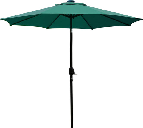 Sunnyglade 9' Patio Umbrella Outdoor Table Umbrella with 8 Ribs Dark Green