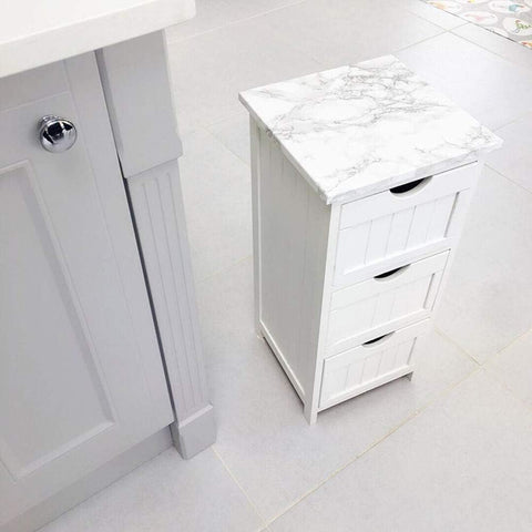 practicalWs Glossy Marble Contact Paper White Peel and Stick for Countertop