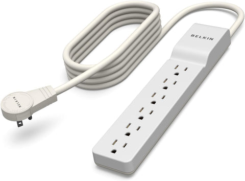 Belkin Surge Protector Power Strip 6 AC 8ft Cord Flat Plug 720 Joules