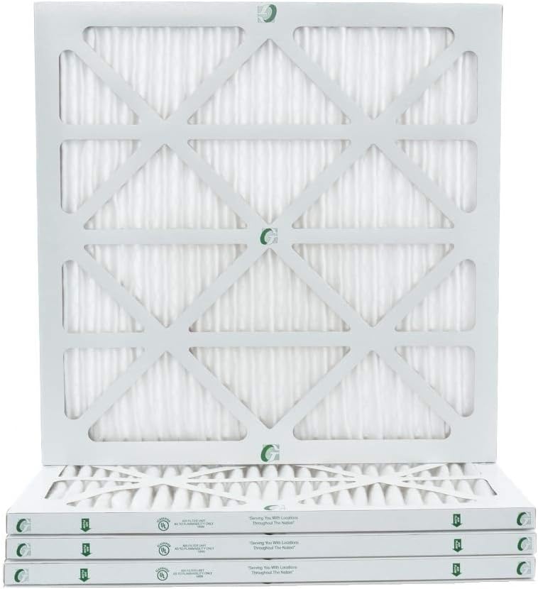 Glasfloss ZL 20x20x1 MERV 10 Air Filters for AC and Furnace. 4-Pack