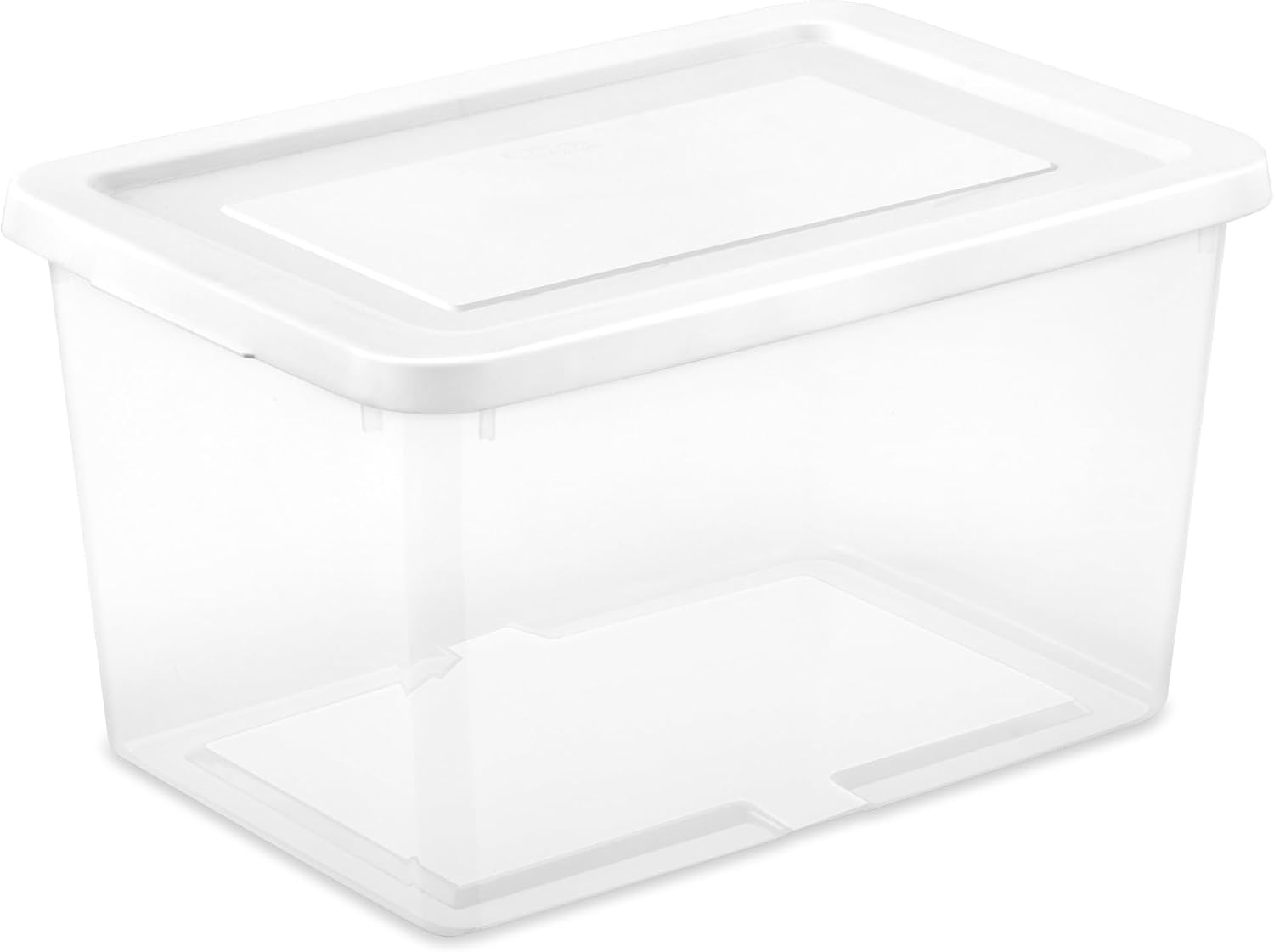 Sterilite Storage Box, Stackable Clear Plastic Bins, 20 Quart, 12-Pack