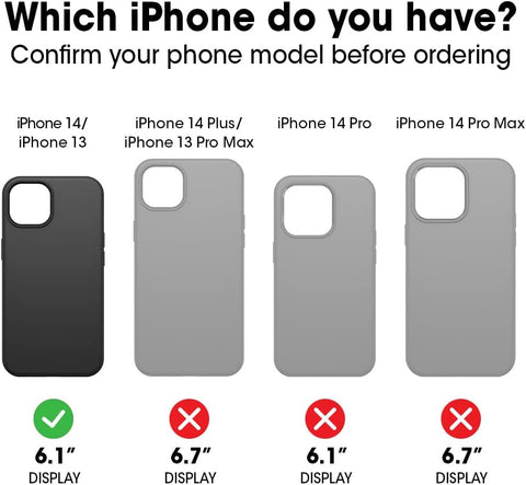 OtterBox iPhone 14 & iPhone 13 Commuter Series Case - DONT BE BLUE (Blue), slim & tough, pocket-friendly, with port protection