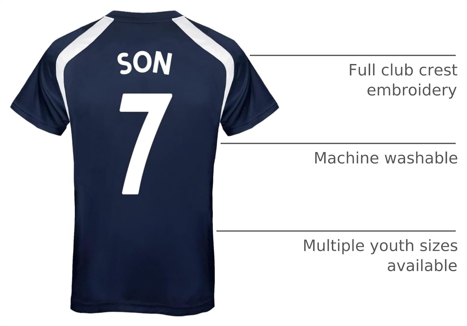 Tottenham Hotspur FC Official Soccer Gift Boys Poly Training Kit T-Shirt