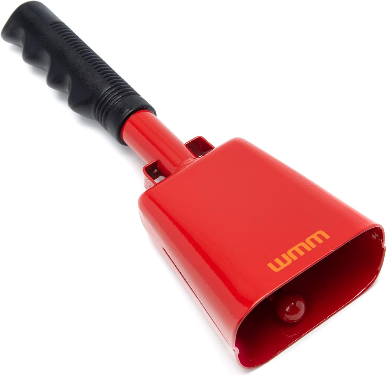10 Inch Steel Cowbell with Handle Cheering Bell for Sports Events Large Solid School Bells & Chimes Percussion Musical Instruments Call Bell Alarm(Red)
