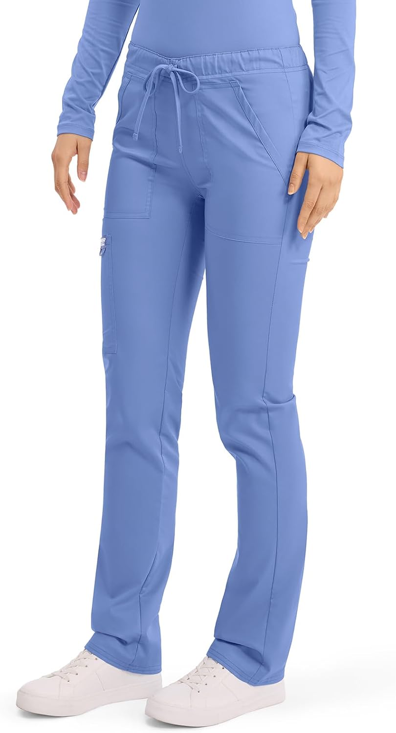 Cherokee Revolution Scrub Pants for Men Tapered Leg Drawstring Stretch
