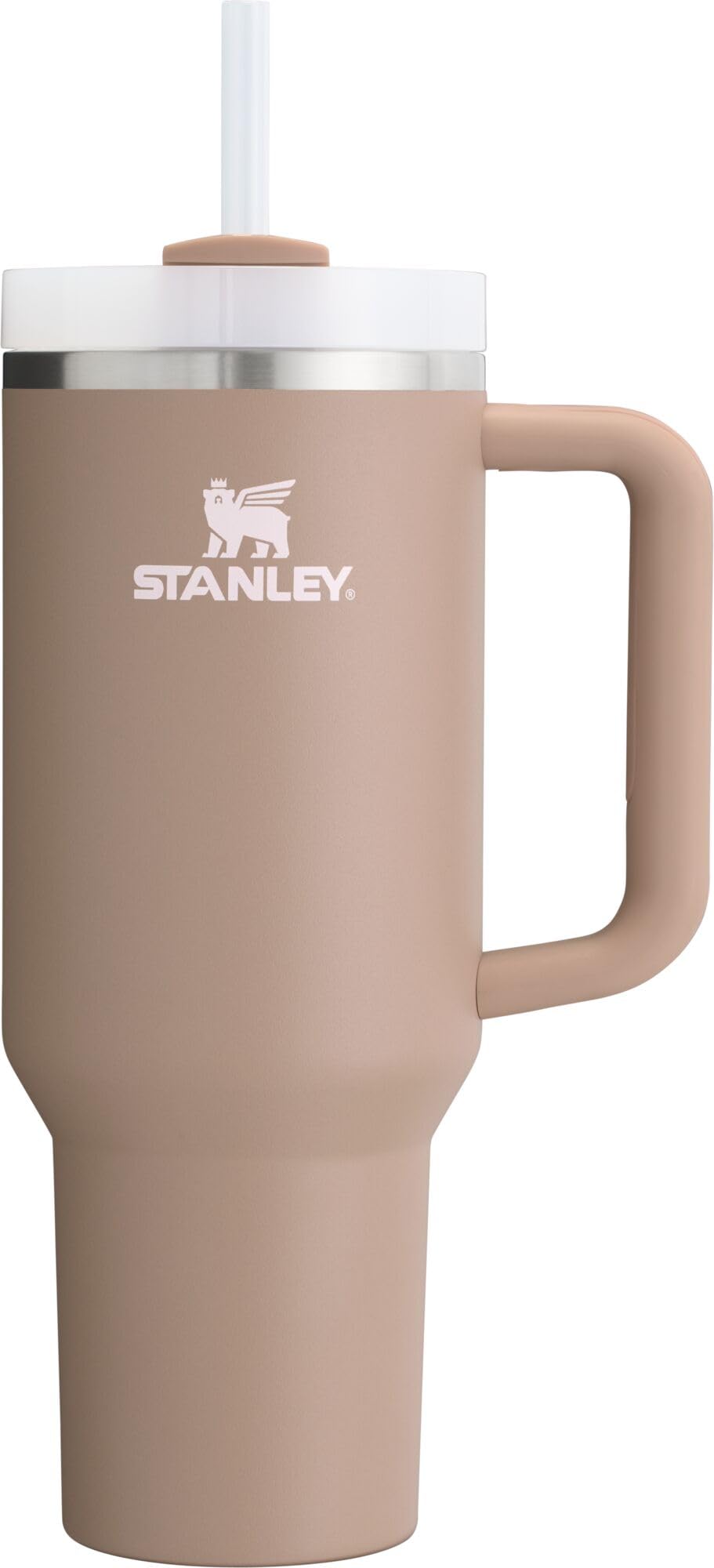 Stanley Quencher H2.0 Tumbler with Handle & Straw 40 oz | Twist On 3-Way Lid | Cupholder Compatible for Travel | Insulated Stainless Steel Cup | BPA-Free | Almond Rose