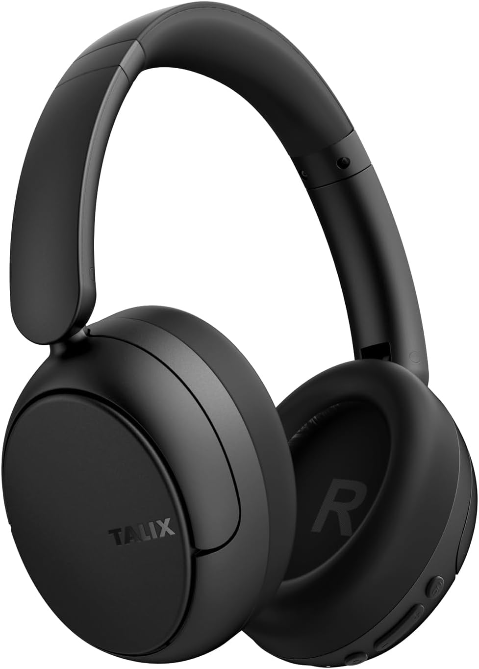 TALIX H30 Hybrid Active Noise Cancelling Headphones, 110H Playtime Hi-Res Audio Bluetooth 6.0 Wireless Over Ear ANC Headphones for Commute/Travel (Black)