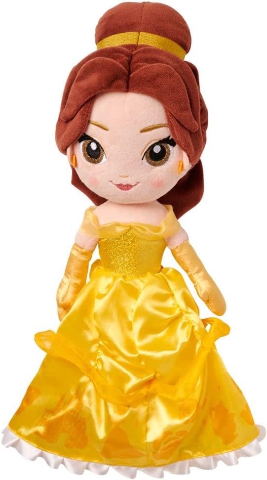 Disney Store Official Princess Belle Plush Doll - Soft Plushy with Embroidered Features - Princess Toys, Disney Dolls & Stuffed Animals - Beauty and the Beast Toys - 14 Inches