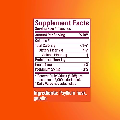 Metamucil 3-in-1 Fiber Capsules, Daily Fiber Supplement for Digestive Health, Plant-Based Psyllium Husk Fiber Capsules, #1 Doctor Recommended Fiber Brand, 300ct Capsules