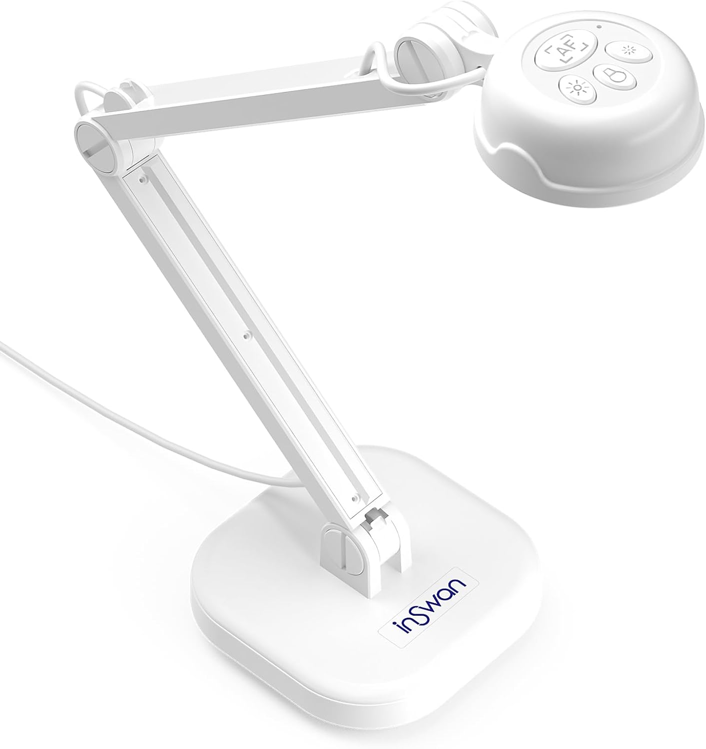 INSWAN INS-1 Classic USB Document Camera/Webcam, 8MP, Built-in LED, Mic