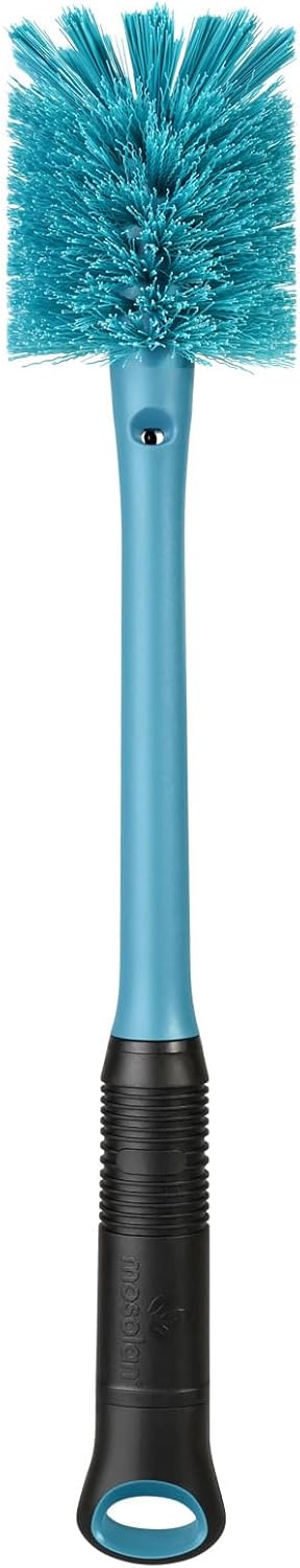 MOSOLAN 2-in-1 Bottle Brush and Straw Cleaner Brush, Smokey Blue, 1 Pack
