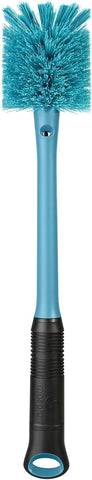 MOSOLAN 2-in-1 Bottle Brush and Straw Cleaner Brush, Smokey Blue, 1 Pack