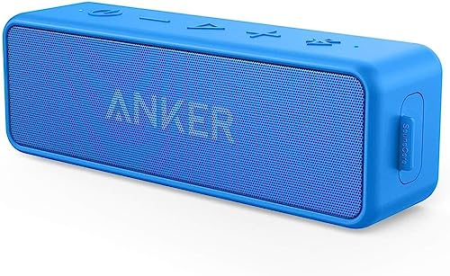 Anker AK-A3105034 Blue Portable Bluetooth Speaker, 12W, 24H Battery Life, Unbelievable Sound, Bass Up Technology, Weatherproof, 2470mAh Battery, 3.5mm AUX-IN, 80db Sensitivity