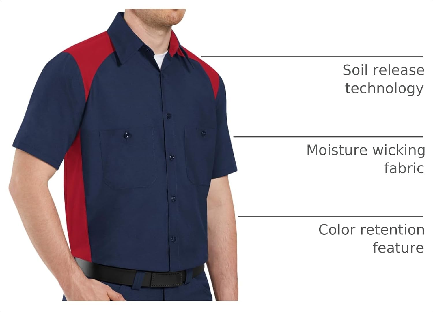 Red Kap Men’s Short Sleeve Motorsports Shirt