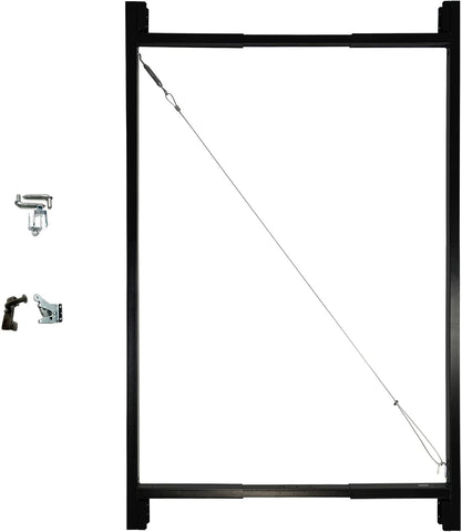 Adjust-A-Gate® AG72LTP-ZR0110 Medium - Wide Corrosion Resisting Steel Full-Frame Anti-Sag Fence Gate Kit – Fits Openings of 36" - 72"
