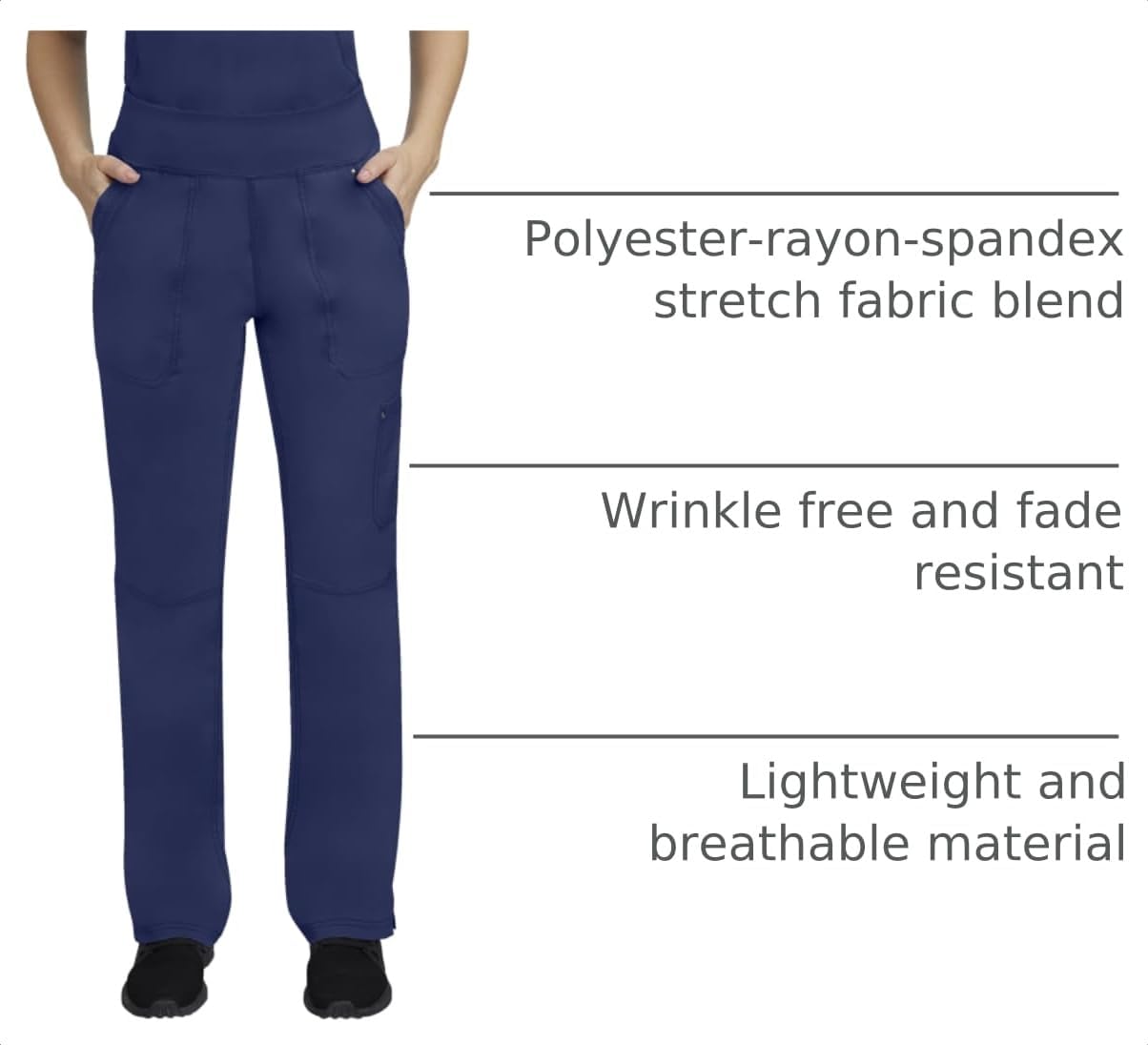 Healing Hands Purple Label Women's Scrub Pant Tori Cargo Bottoms 5 Pockets