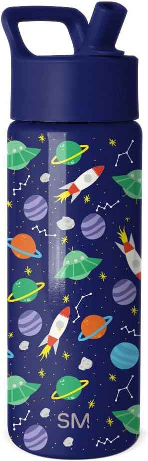 Simple Modern Kids Water Bottle & Toddler Cup | 18oz | Space
