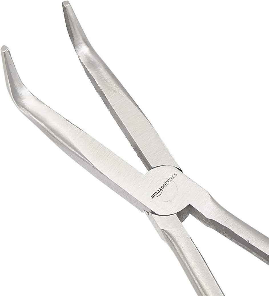 Amazon Basics Extra Long Reach Needle Nose Pliers Tool Set for Narrow Spaces, Versatile,Black, 3 Count (Pack of 12)