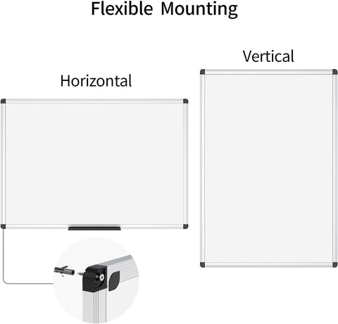 VIZ-PRO Magnetic Whiteboard/Dry Erase Board, 18 X 12 Inches, Includes 1 Eraser & 2 Markers & 4 Magnets