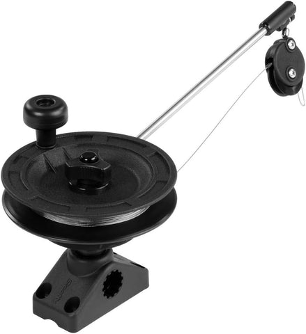 Scotty #1073DP Laketroller Manual Downrigger, Post Mount, Display Packed BLACK, Small