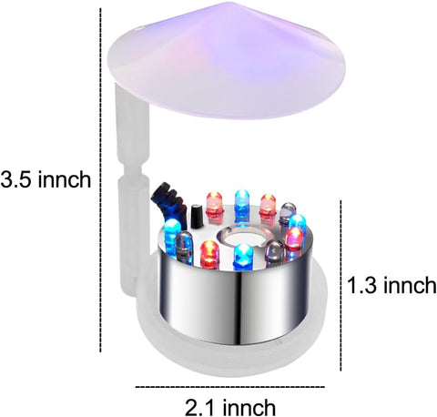 PULACO Mist Maker, 12 LED Mister Fogger Water Fountain Pond Fog Machine Atomizer Air Humidifier, Indoor Fountain Mister Foggers Perfect for Halloween