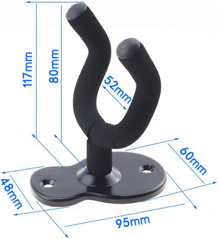 Donux Guitar Wall Mount,Ukulele Hanger Hook Holder Stand Guitar Hangers Hooks for Acoustic Electric Bass Guitars and Ukulele (2 Set)