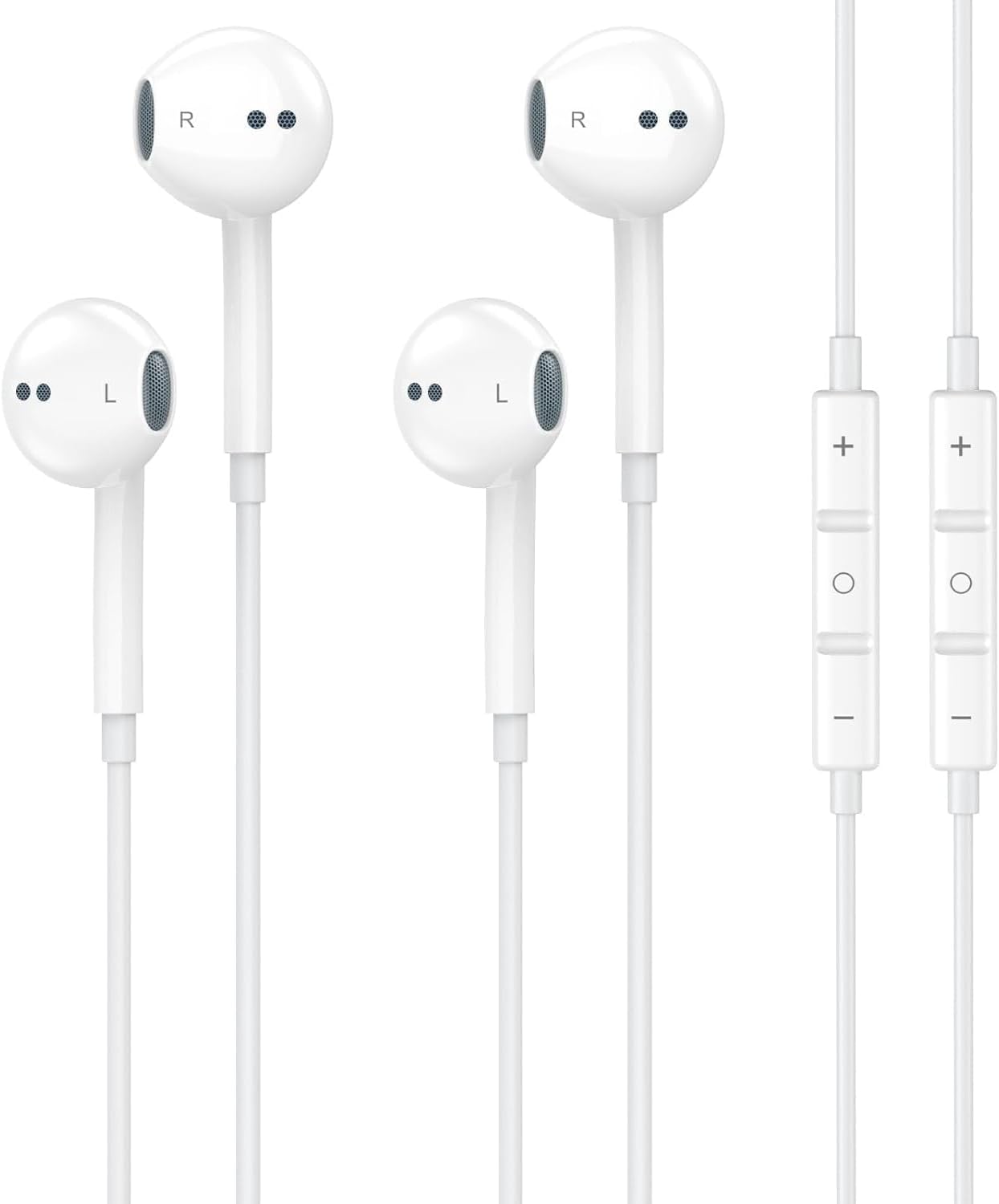 2 Packs-for Wired Headphones Wired Earbuds