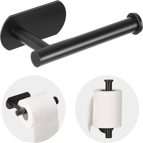 JOPOFI Toilet Paper Holder - Adhesive Toilet Paper Holder - Matte Black