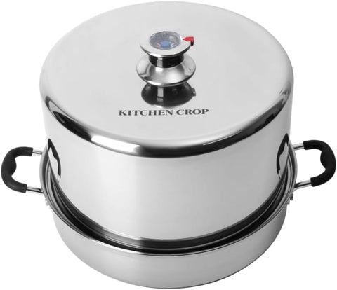Kitchen Crop Steam Canner with Temperature Indicator (Stainless Steel Steam Canner)