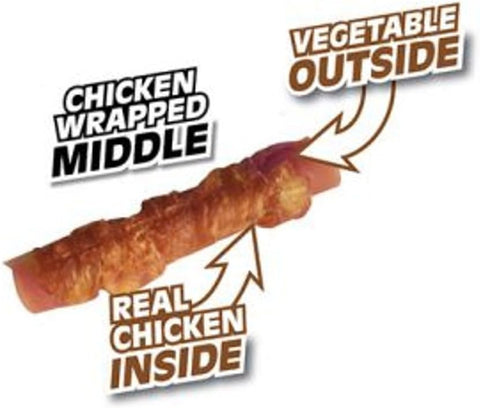 SmartBones Chicken-Wrapped Sticks, Treat Your Dog to a Rawhide-Free Chew Made with Real Chicken and Peanut Butter, 7 Ounce (Pack of 2)