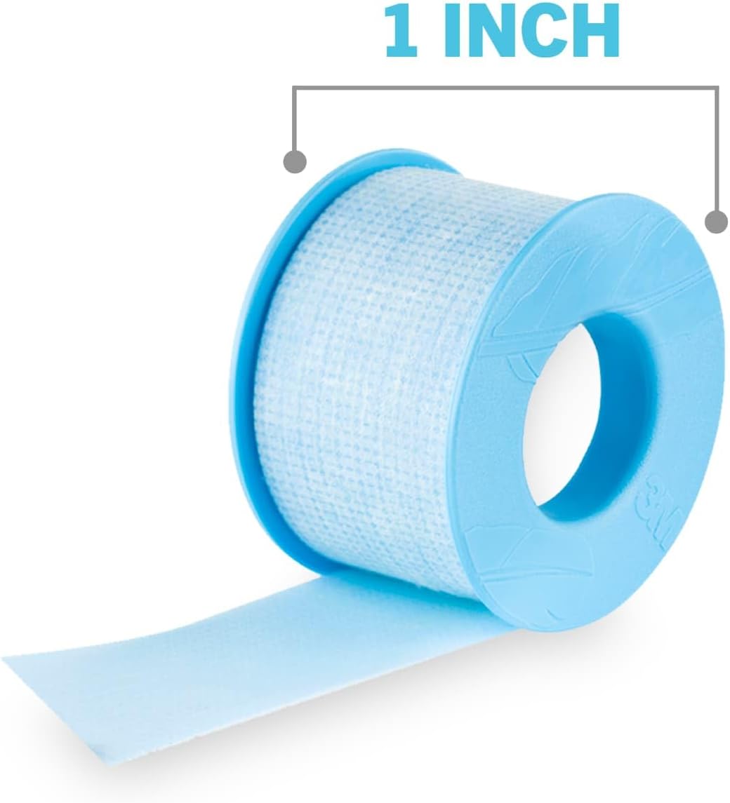 Nexcare Sensitive Skin Low Trauma Tape, 12 Count – Gentle Adhesive Medical Tape for Fragile or Delicate Skin, Hypoallergenic & Latex-Free, Ideal for Post-Surgery Care, Pediatric Use, Frequent Changes