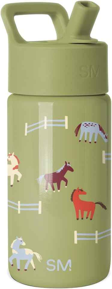 Simple Modern Kids Water Bottle & Toddler Cup | 14oz | Horses