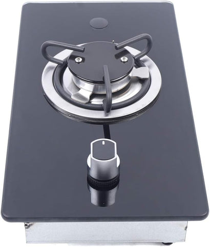 Gas Cooktop, 1 Burner Boat Caravan RV Camper LPG Gas Stove Hob With Tempered Glass, Durable Single Countertop Gas Stove With Multi-Level Fire Adjustment Suitable for Outdoor Apartments