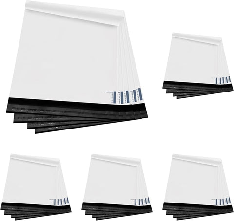 KKBESTPACK White Poly Mailers 9x12 in, Mailing Envelopes, 100 Pcs