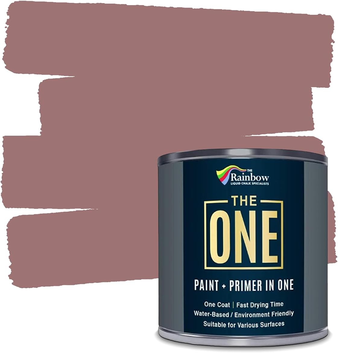 THE ONE All-In-One Paint & Primer - Dark Pink Matte, 8.5 Fl Oz/250ml | 1 Coat Formula | Easy Indoor & Outdoor Decorating for Home & Garden Walls, Floors & Furniture | Water-Based & Low VOC
