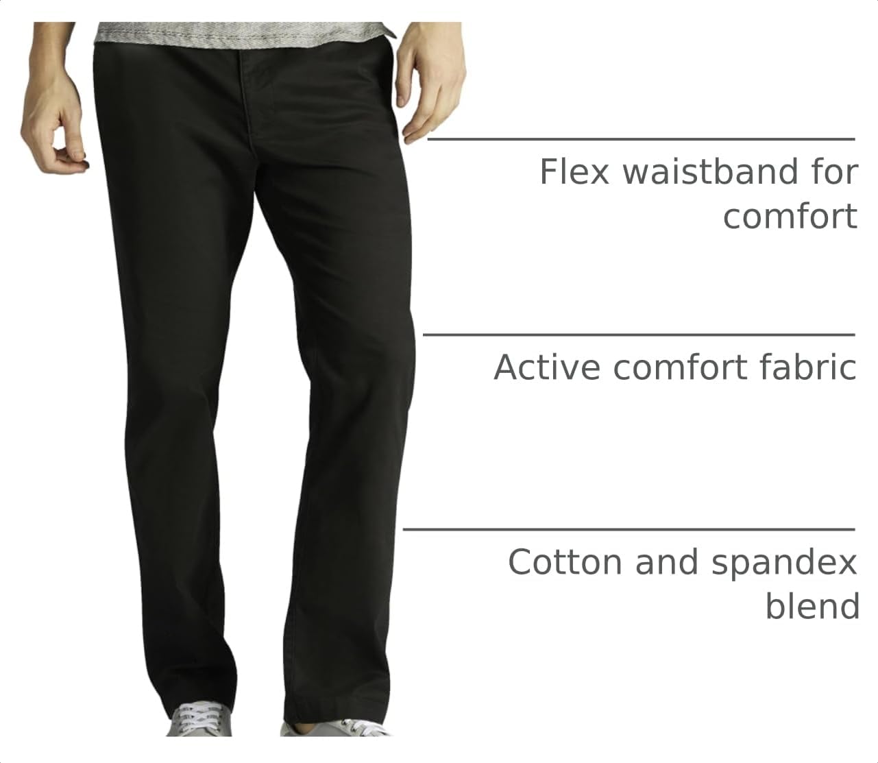 Lee Men's Extreme Motion Flat Front Slim Straight Pant