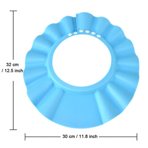 Safe Shampoo Shower Bathing Protection Bath Cap Soft Adjustable Visor Hat for Toddler, Baby, Kids, Children … (Blue)