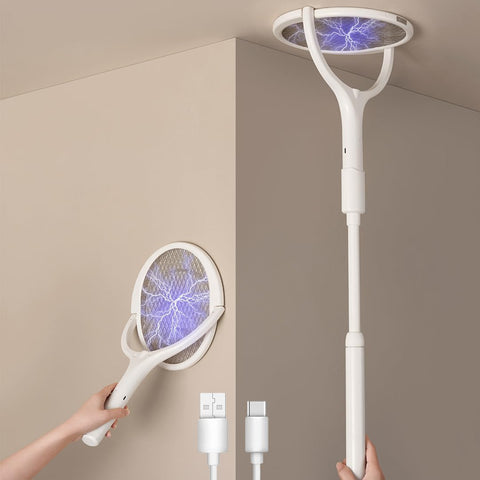 GeckoMan Electric Fly Swatter Electric Bug Zapper Racket Fly Zapper Racket