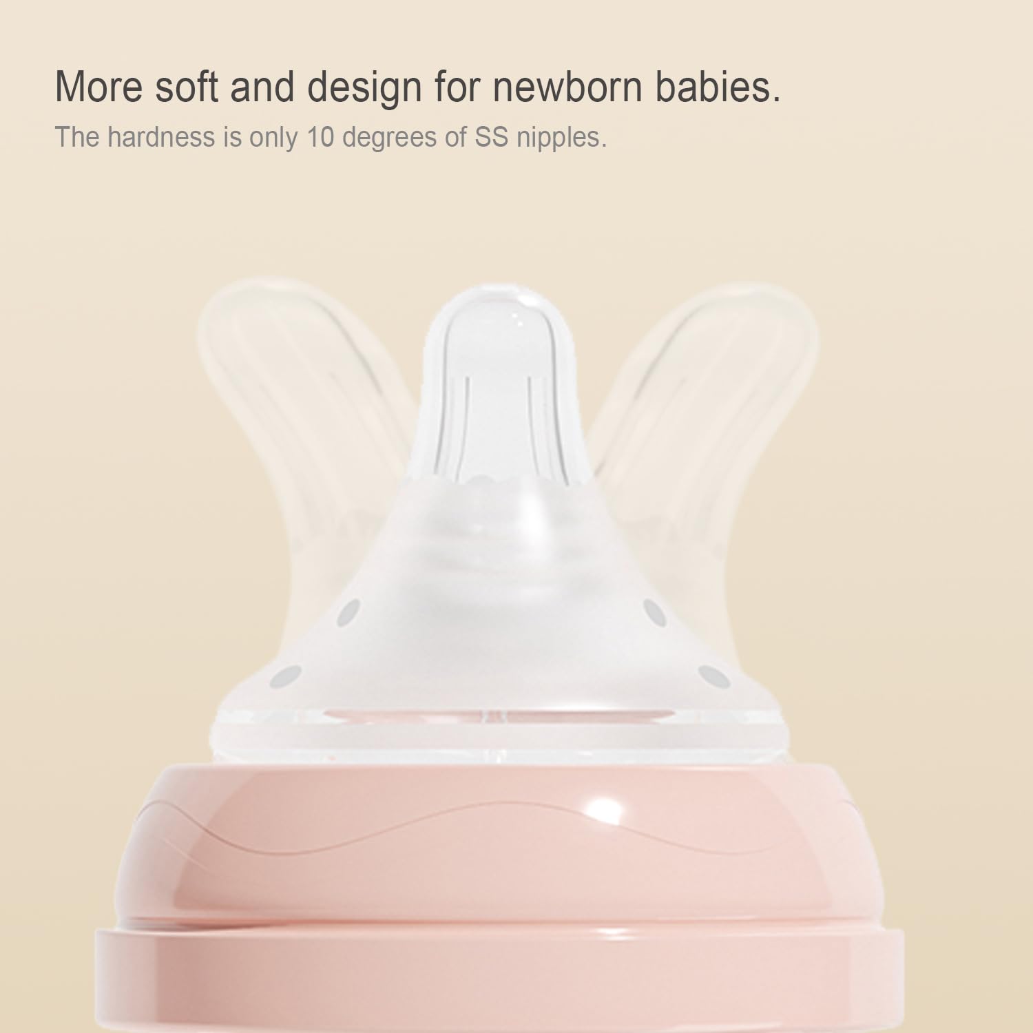 Gulicola Natural Flow Baby Bottle Silicone Nipple Level 3, Large Flow (L), 6+ Months, 3 Counts (Pack of 1)