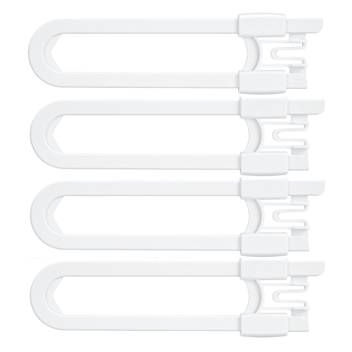 Vmaisi No Drill U-Shaped Sliding Cabinet Locks Baby Proofing, 4 Pack
