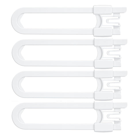 Vmaisi No Drill U-Shaped Sliding Cabinet Locks Baby Proofing, 4 Pack